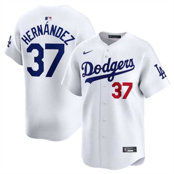 Men%27s Los Angeles Dodgers #37 Teoscar Hernandez White 2024 Home Limited Stitched Baseball Jersey Dzhi->los angeles dodgers->MLB Jersey